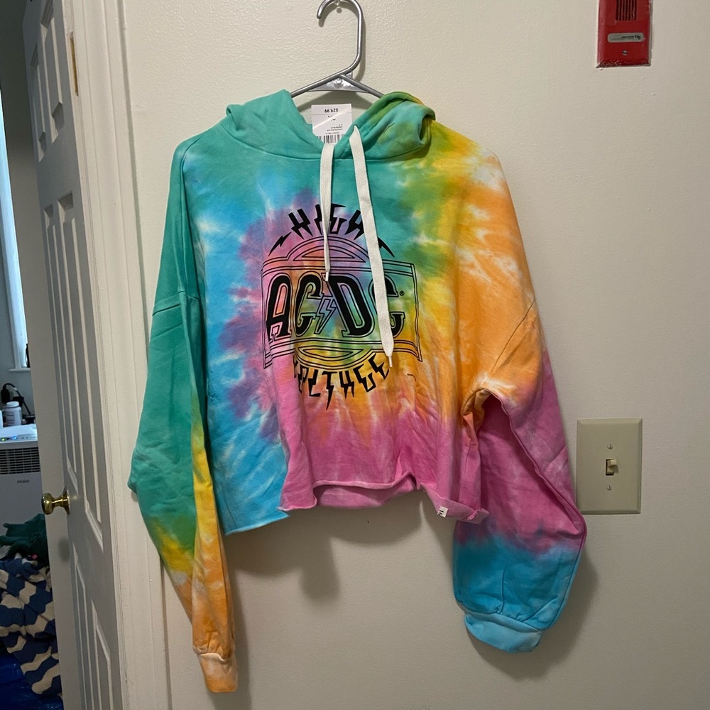 AC/DC Cropped Hoodie